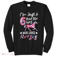 6th birthday for horse lover Just A 6 years old Sweatshirt thumb 0