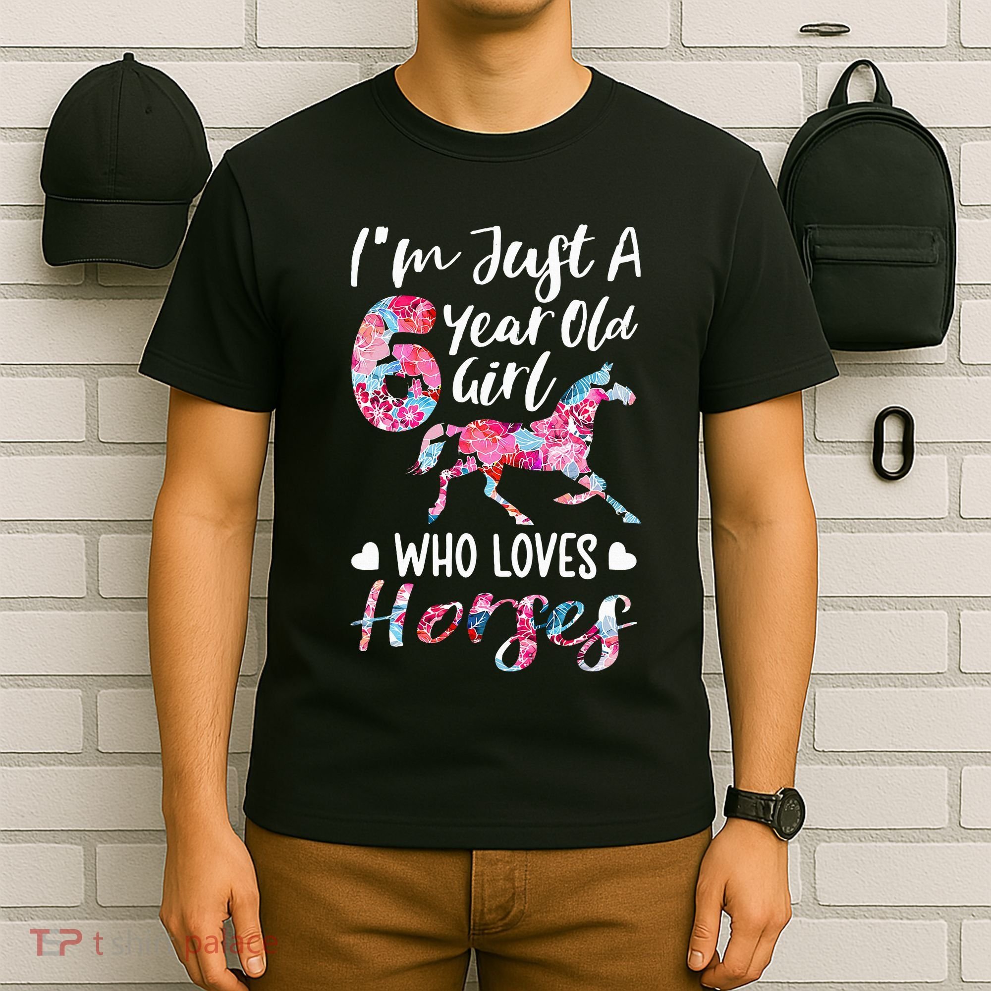 6th birthday for horse lover Just A 6 years old T-Shirt