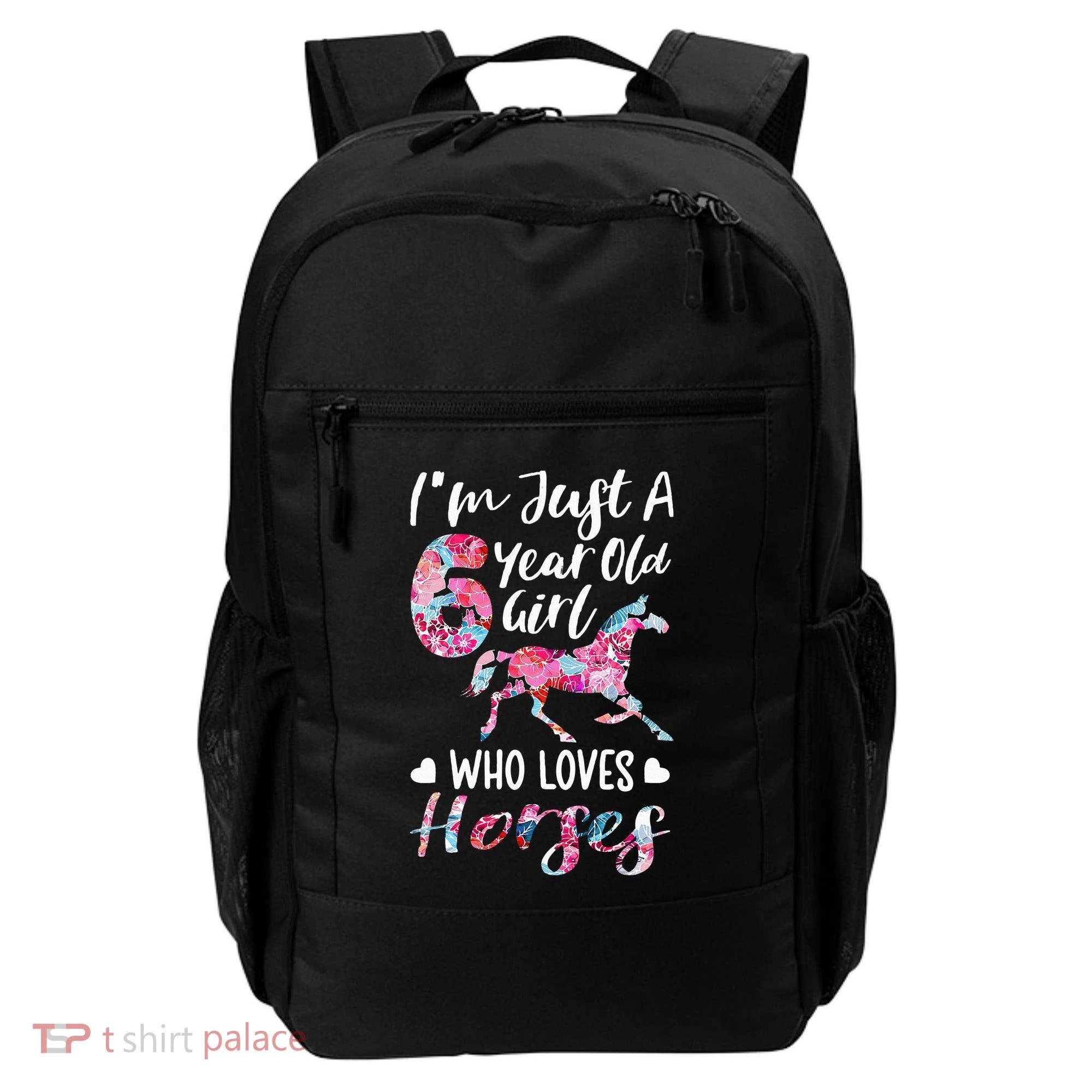 6th birthday for horse lover Just A 6 years old Backpack