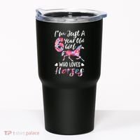 6th birthday for horse lover Just A 6 years old Tumbler thumb 0
