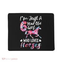 6th birthday for horse lover Just A 6 years old Mousepad thumb 0