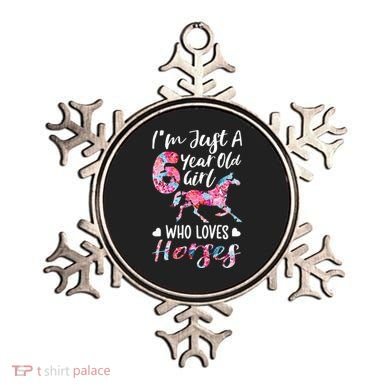 6th birthday for horse lover Just A 6 years old Ornament