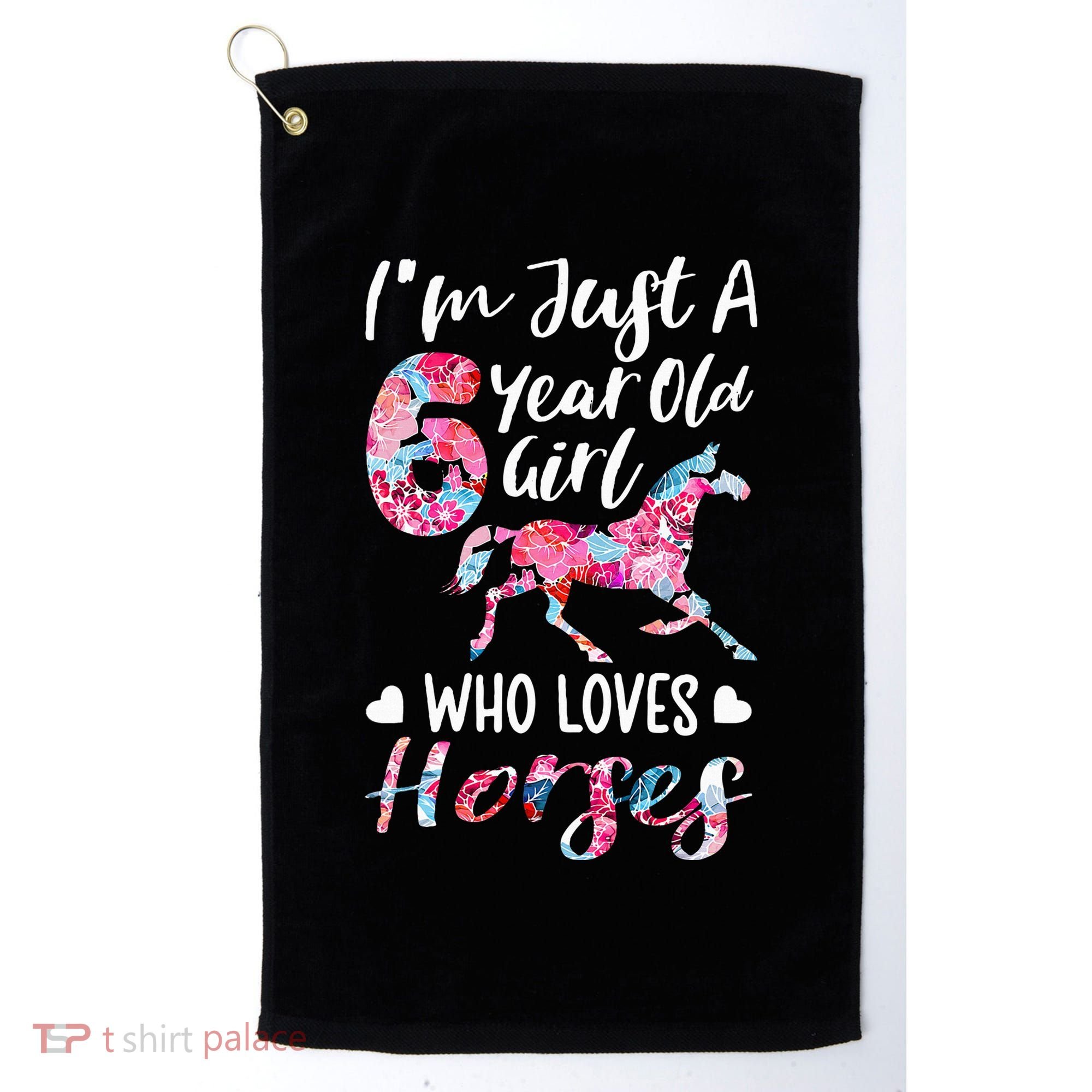6th birthday for horse lover Just A 6 years old Golf Towel