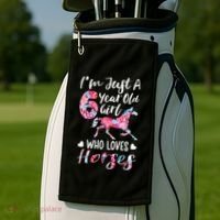 6th birthday for horse lover Just A 6 years old Golf Towel thumb 2