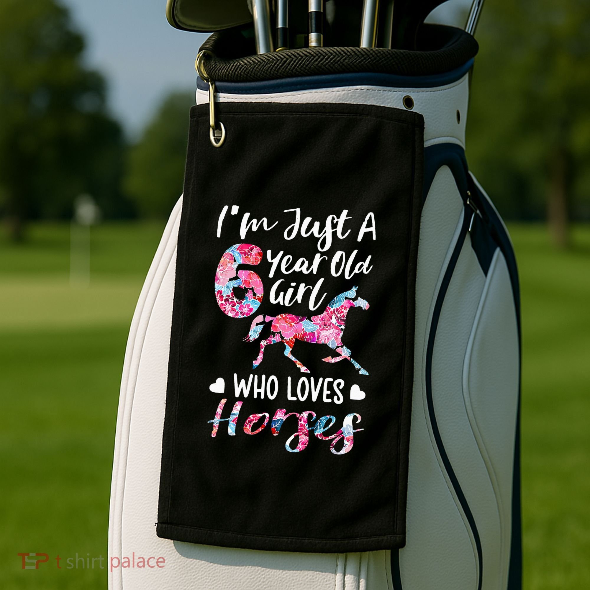 6th birthday for horse lover Just A 6 years old Golf Towel