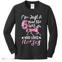 6th birthday for horse lover Just A 6 years old Kids Long Sleeve Shirt thumb 0
