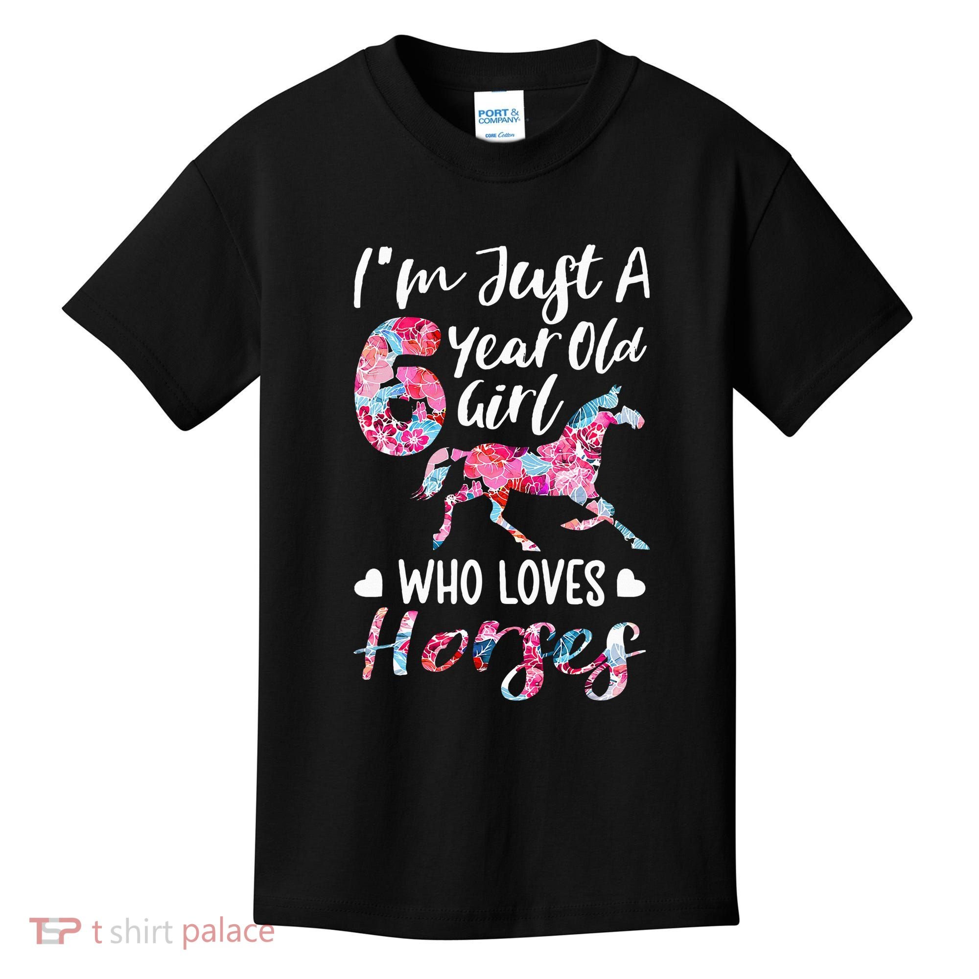 6th birthday for horse lover Just A 6 years old Kids T-Shirt