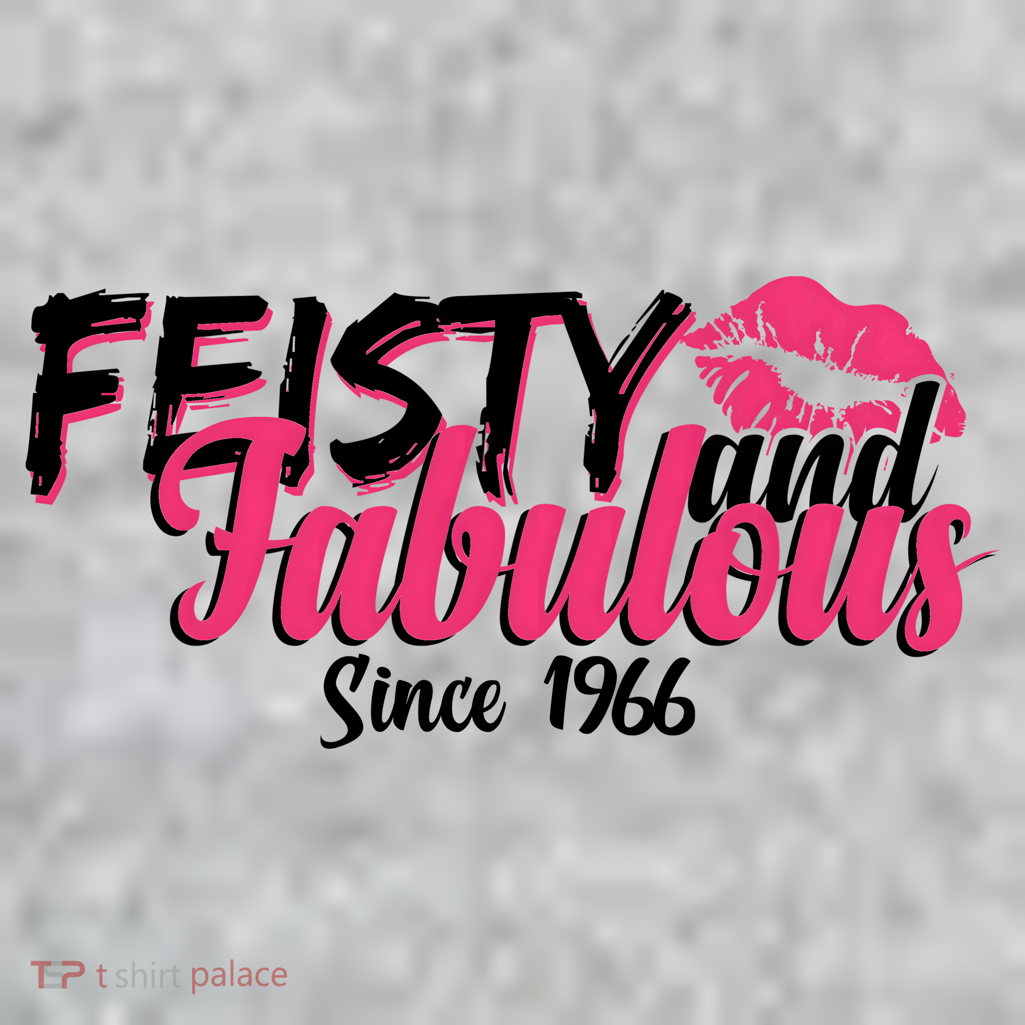 60th Birthday Feisty And Fabulous Since 1966  The Baniff Cuffed Pom Beanie