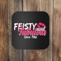 60th Birthday Feisty And Fabulous Since 1966  Coaster thumb 0