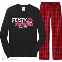 60th Birthday Feisty And Fabulous Since 1966  Long Sleeve Pajama Set thumb 0