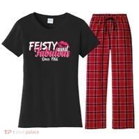 60th Birthday Feisty And Fabulous Since 1966  Women's Flannel Pajama Set thumb 0