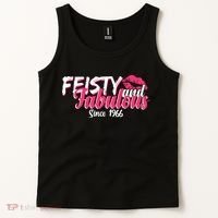 60th Birthday Feisty And Fabulous Since 1966  Tank Top thumb 2