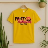 60th Birthday Feisty And Fabulous Since 1966  T-Shirt thumb 2