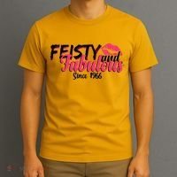 60th Birthday Feisty And Fabulous Since 1966  T-Shirt thumb 3