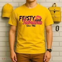 60th Birthday Feisty And Fabulous Since 1966  T-Shirt thumb 6