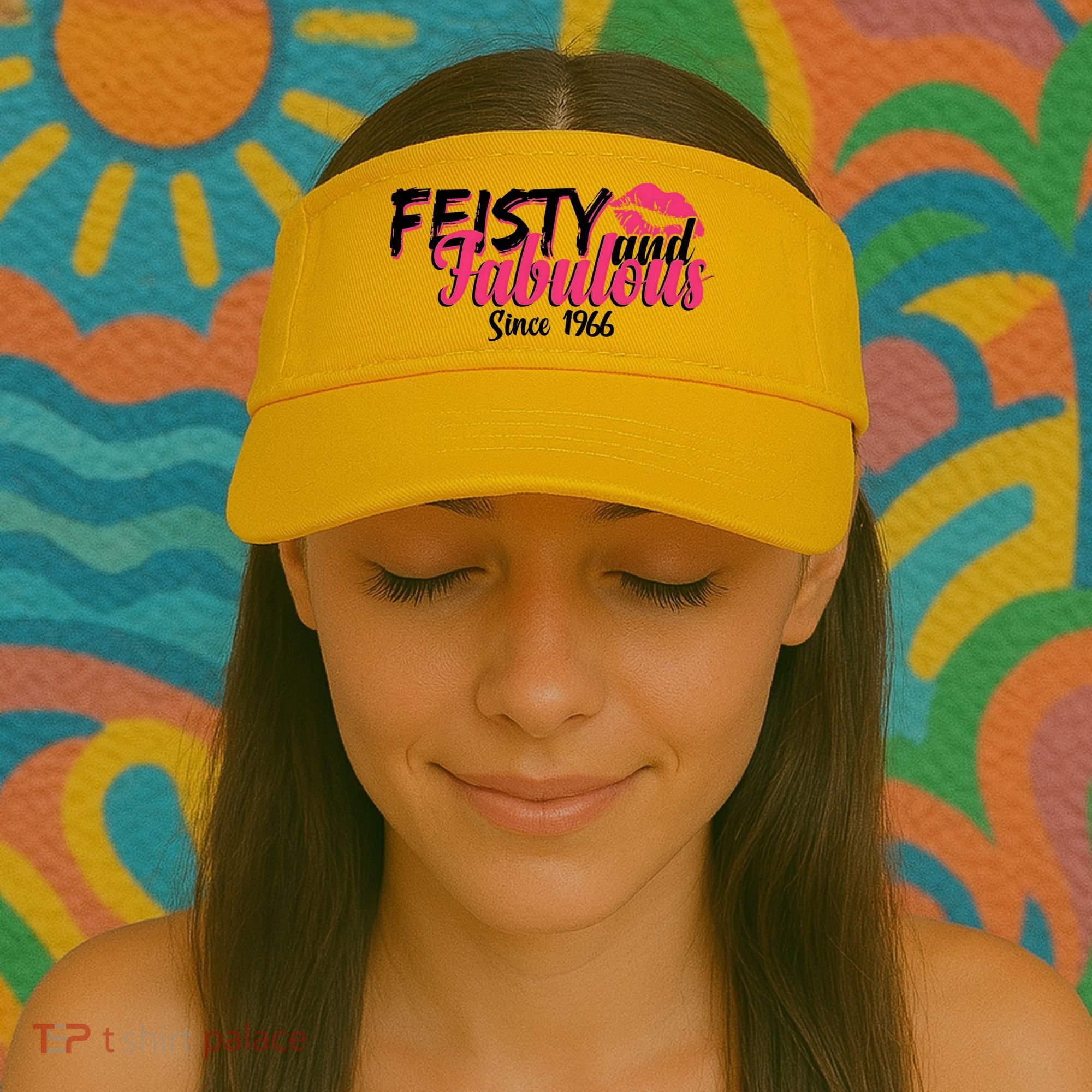 60th Birthday Feisty And Fabulous Since 1966  Visor