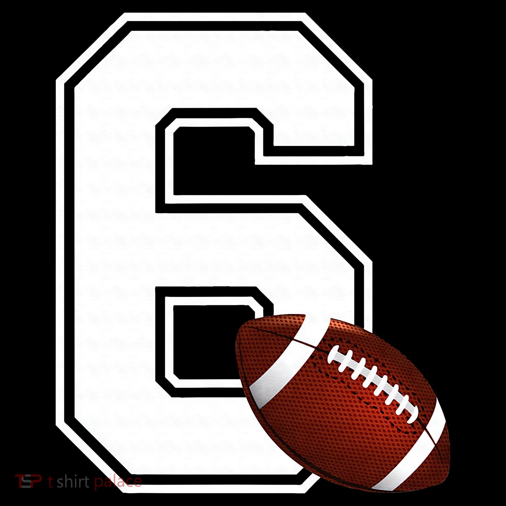 6th Birthday Football Big Number 6 Year Old Coffee Mug