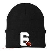 6th Birthday Football Big Number 6 Year Old Beanie thumb 0