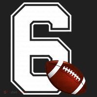 6th Birthday Football Big Number 6 Year Old Tumbler thumb 3