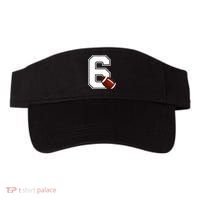 6th Birthday Football Big Number 6 Year Old Visor thumb 0