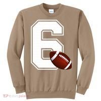6th Birthday Football Big Number 6 Year Old Sweatshirt thumb 0