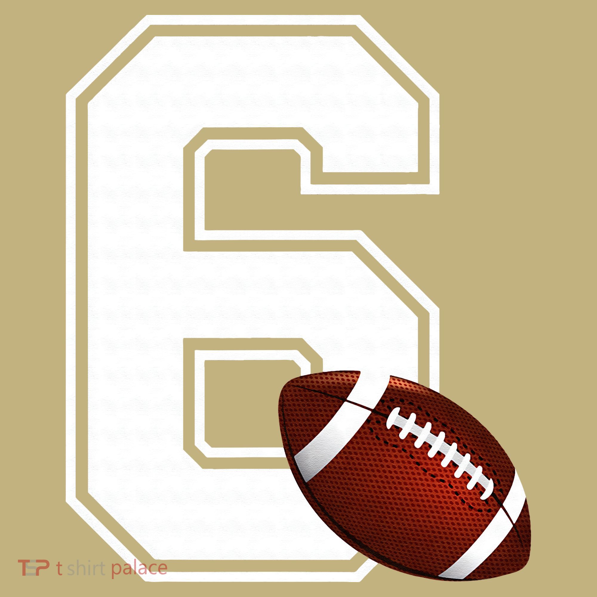 6th Birthday Football Big Number 6 Year Old Sweatshirt