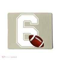 6th Birthday Football Big Number 6 Year Old Mousepad thumb 0