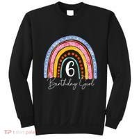 6th Birthday For Girl Rainbow 6 Year Old Birthday Sweatshirt thumb 0