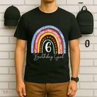 6th Birthday For Girl Rainbow 6 Year Old Birthday T-Shirt thumb 6