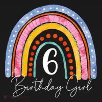 6th Birthday For Girl Rainbow 6 Year Old Birthday T-Shirt thumb 7