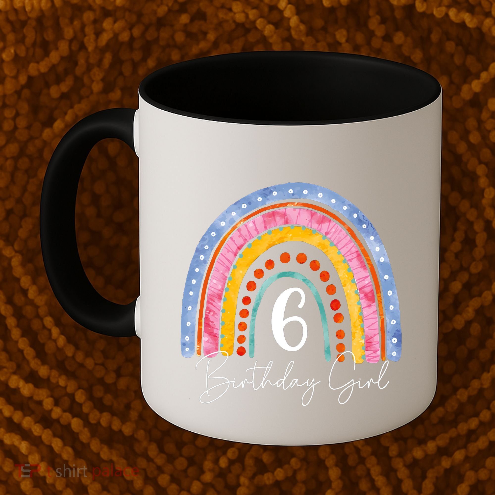 6th Birthday For Girl Rainbow 6 Year Old Birthday Coffee Mug