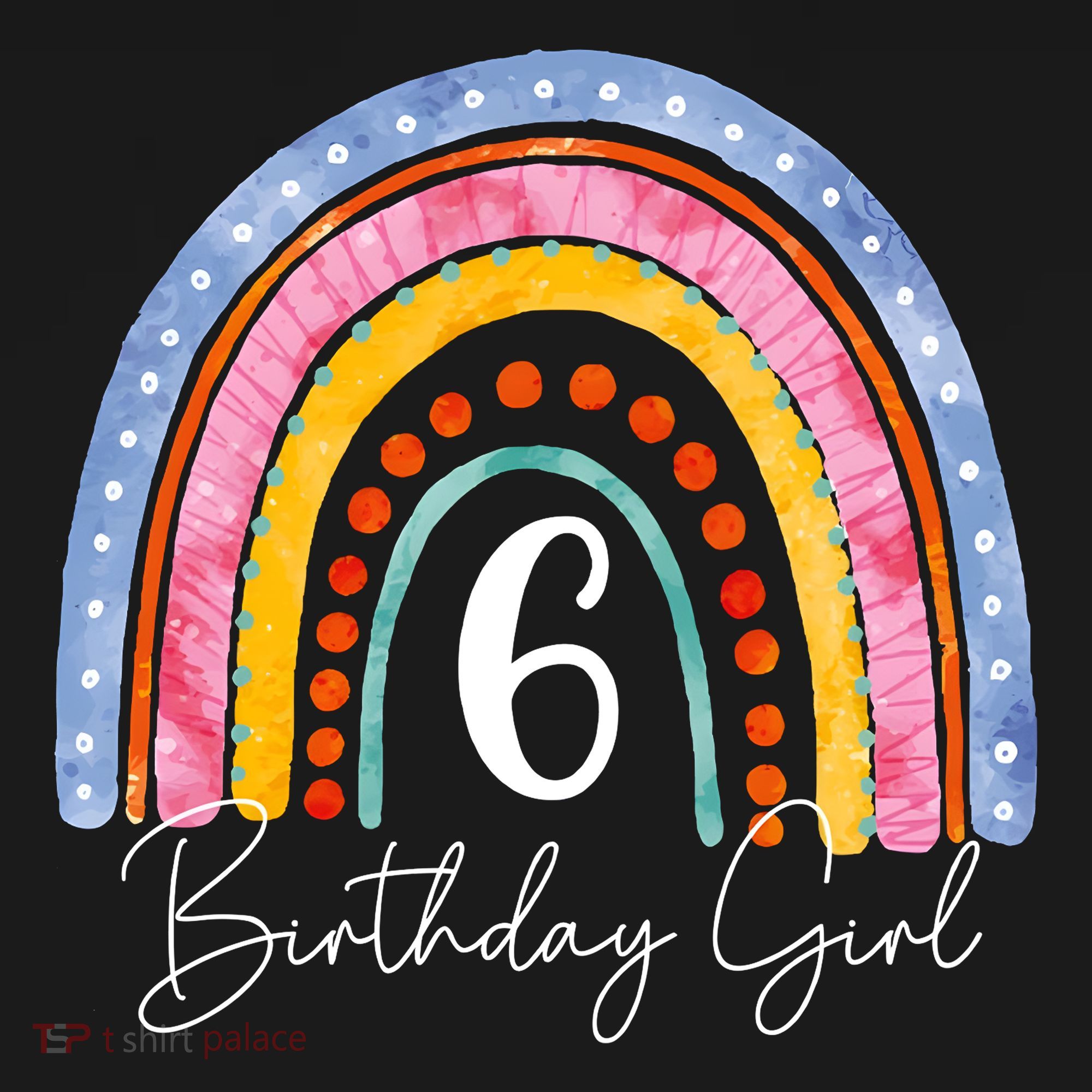6th Birthday For Girl Rainbow 6 Year Old Birthday Mousepad