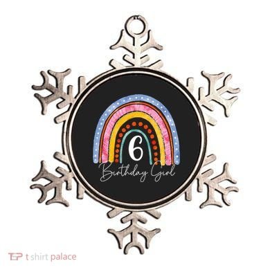 6th Birthday For Girl Rainbow 6 Year Old Birthday Ornament