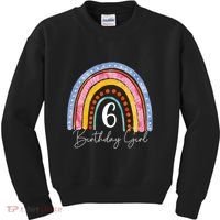 6th Birthday For Girl Rainbow 6 Year Old Birthday Kids Sweatshirt thumb 0