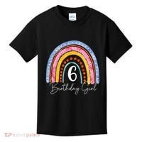 6th Birthday For Girl Rainbow 6 Year Old Birthday Kids T-Shirt thumb 0
