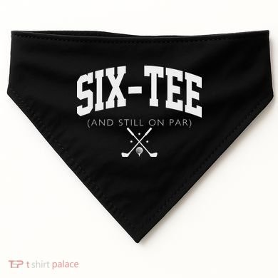 60th Birthday Golf 60 Years Old Fore And Still On Par USA-Made Doggie Bandana