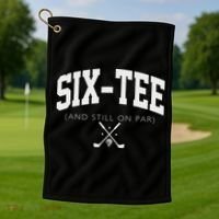 60th Birthday Golf 60 Years Old Fore And Still On Par Golf Towel thumb 1