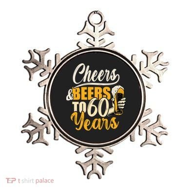 60th Birthday Gift Cheers And Beers To Sixty Years Funny Ornament