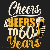 60th Birthday Gift Cheers And Beers To Sixty Years Funny Golf Towel thumb 3