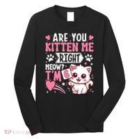6th Birthday Girl 6 Year Old Kitten Cat Happy Bday Long Sleeve Shirt thumb 0
