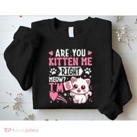 6th Birthday Girl 6 Year Old Kitten Cat Happy Bday Sweatshirt thumb 2