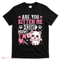 6th Birthday Girl 6 Year Old Kitten Cat Happy Bday T-Shirt thumb 0