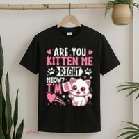 6th Birthday Girl 6 Year Old Kitten Cat Happy Bday T-Shirt thumb 2