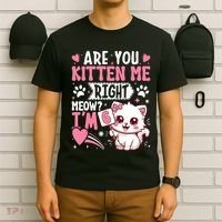 6th Birthday Girl 6 Year Old Kitten Cat Happy Bday T-Shirt thumb 6
