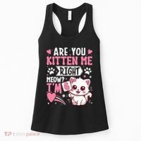 6th Birthday Girl 6 Year Old Kitten Cat Happy Bday Women's Tank Top thumb 0