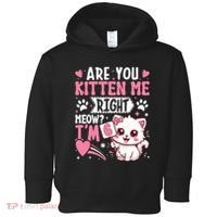 6th Birthday Girl 6 Year Old Kitten Cat Happy Bday Toddler Hoodie thumb 0