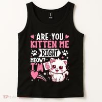 6th Birthday Girl 6 Year Old Kitten Cat Happy Bday Tank Top thumb 2