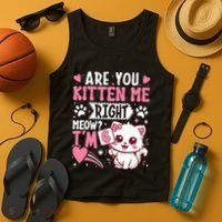 6th Birthday Girl 6 Year Old Kitten Cat Happy Bday Tank Top thumb 4