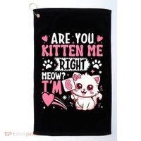 6th Birthday Girl 6 Year Old Kitten Cat Happy Bday Golf Towel thumb 0