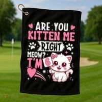 6th Birthday Girl 6 Year Old Kitten Cat Happy Bday Golf Towel thumb 1